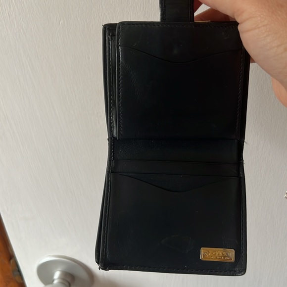 Sold-Gucci kiss lock wallet black leather gold hardware. Vintage SR 035 904 0902 - Picture 5 of 15